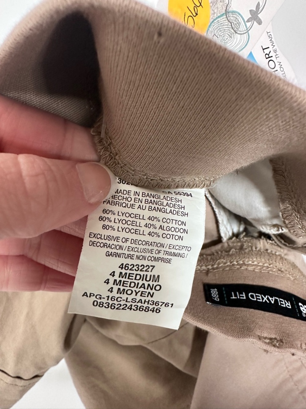 Lee Women's Relaxed Shorts in Taupe - Picture 4 of 5